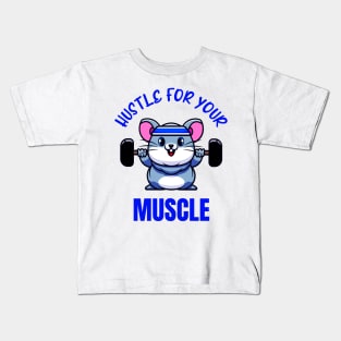 Mouse Workout Weight Training Funny Bodybuilder Kids T-Shirt